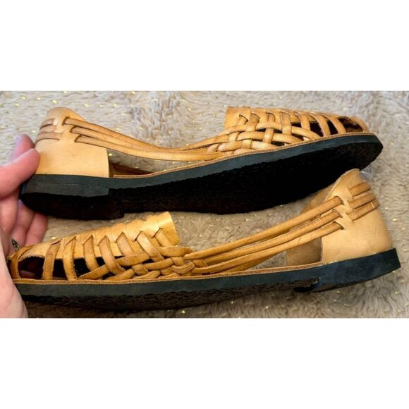 FK Leather Boys Sandals Size 3 Brown - Picture 4 of 9